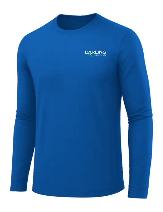 Long Sleeve Royal Blue PosiCharge Competitor Tee w/Darling Ingredients Logo