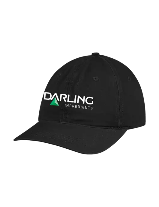 Garment Washed Unstructured Twill Black Cap w/Darling Ingredients Logo