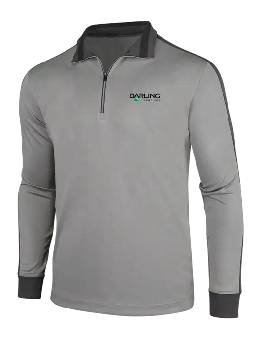 NIKE Athletic Grey/Heather Dark Grey Dry-Fit 1/2 Zip Cover-Up w/Darling Ingredients Logo