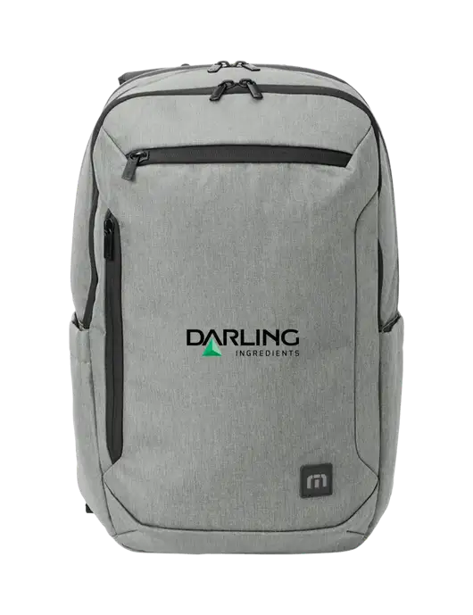 TravisMathew Light Grey Heather Duration Backpack w/Darling Ingredients Logo