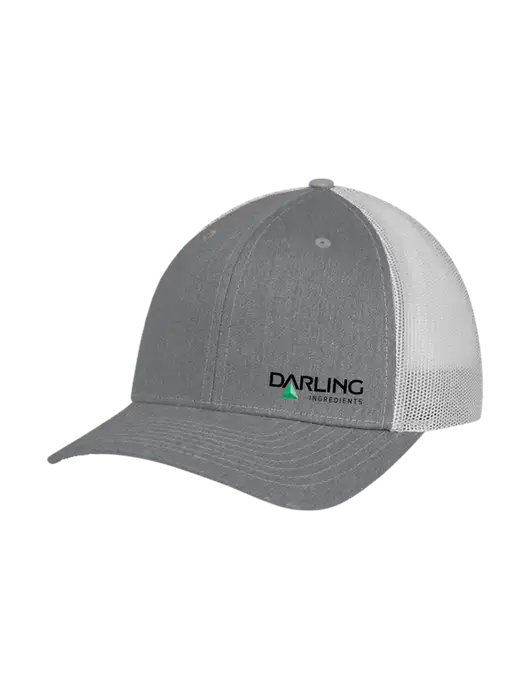 Richardson Adjustable Snapback Original 112 Trucker Cap Heather Grey w/Light Grey Mesh w/Darling Ingredients Logo
