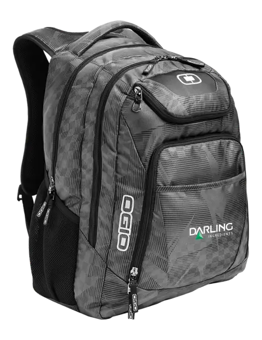OGIO Race Day Silver Excelsior Laptop Backpack w/Darling Ingredients Logo