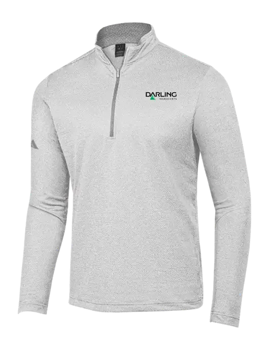 Adidas Light Grey Heather Space Dyed Quarter-Zip Pullover w/Darling Ingredients Logo