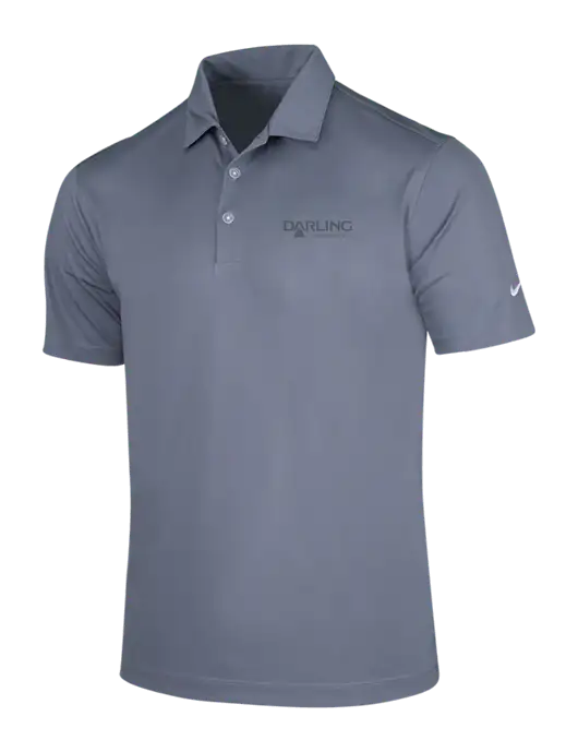NIKE Medium Grey Dri-Fit Vertical Mesh Polo w/Darling Ingredients Logo