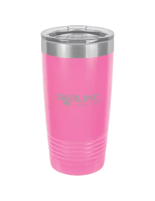 Polar Camel 20 oz Powder Coated Pink Vacuum Insulated Tumbler w/Darling Ingredients Logo