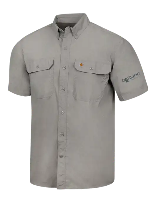 Carhartt Force Light Grey Solid Short Sleeve Shirt w/Darling Ingredients Logo