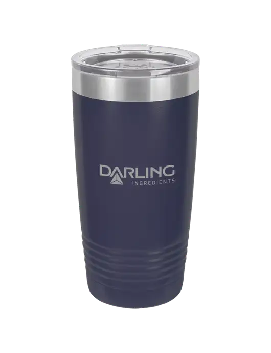 Polar Camel 20 oz Powder Coated Navy Vacuum Insulated Tumbler w/Darling Ingredients Logo