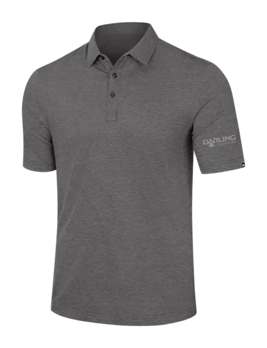 TravisMathew Dark Grey Heather Sunnyvale Polo w/Darling Ingredients Logo