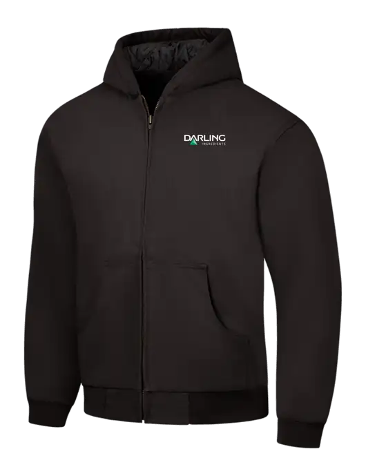 CornerStone Black Duck Cloth Hooded Work Jacket w/Darling Ingredients Logo