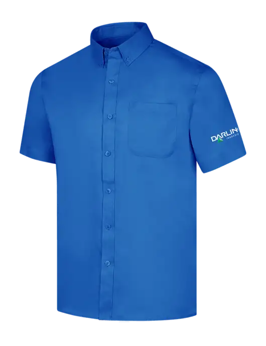 Short Sleeve Royal Blue Superpro React Twill Shirt w/Darling Ingredients Logo