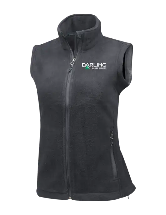 Medium Grey Womens Fleece Vest w/Darling Ingredients Logo