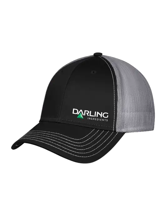 Black & Grey Mesh Trucker Cap Snap Back w/Darling Ingredients Logo