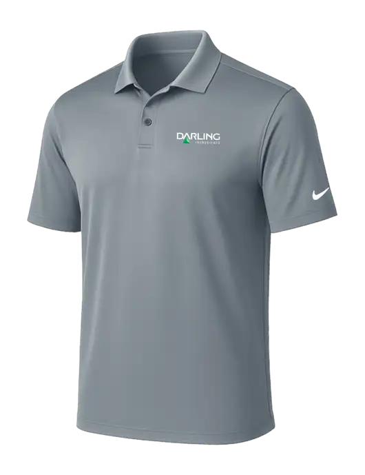 NIKE Medium Grey Victory Solid Polo w/Darling Ingredients Logo