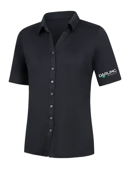 Womens Black City Stretch Top w/Darling Ingredients Logo