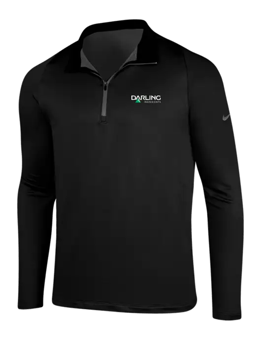 NIKE Black/Dark Grey Dry-Fit Stretch 1/2 Zip Cover-Up w/Darling Ingredients Logo