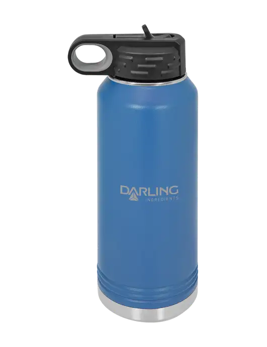 Polar Camel 32 oz Powder Coated Royal Vacuum Insulated Water Bottle w/Darling Ingredients Logo