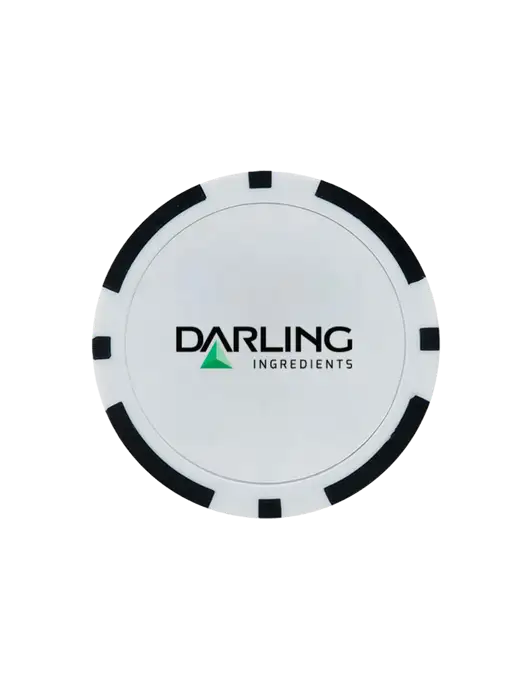 Black Poker Chip Ball Marker w/Darling Ingredients Logo