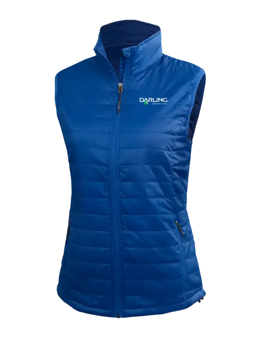 Womens Packable Royal Puffy Vest w/Darling Ingredients Logo