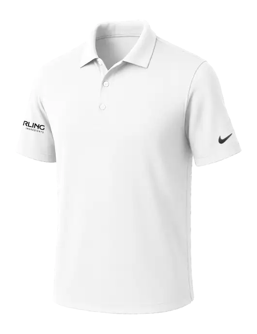 NIKE White Dri-Fit Micro Pique Polo w/Darling Ingredients Logo