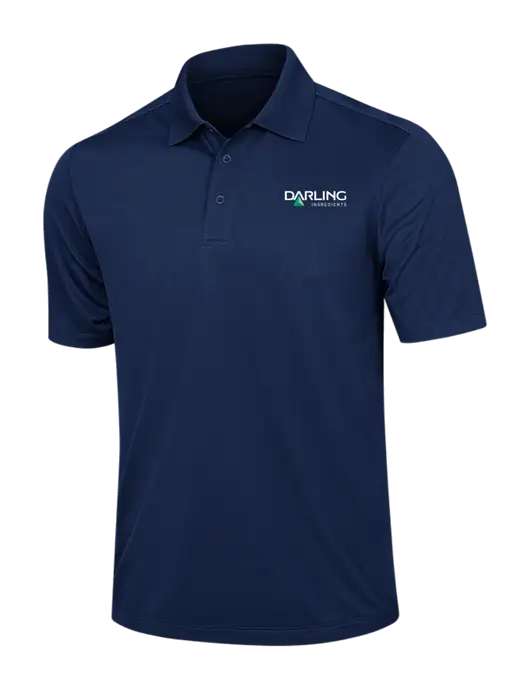 Dark Navy Diamond Textured Jacquard Polo w/Darling Ingredients Logo