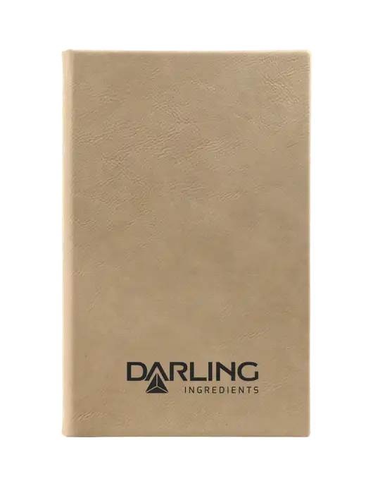 Tan Leatherette 5.25 x 8.25 Journal w/Darling Ingredients Logo