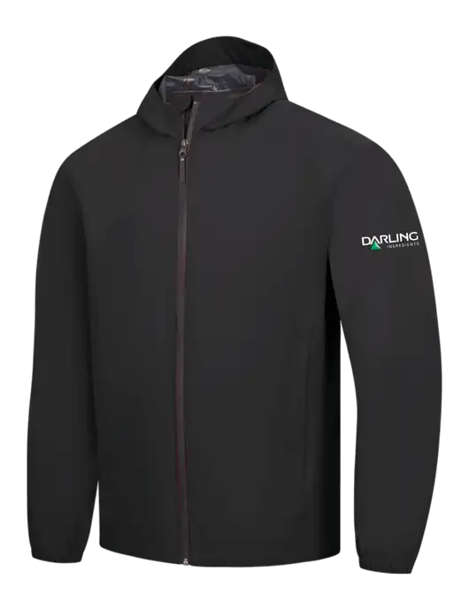 Black Essential Rain Jacket w/Darling Ingredients Logo
