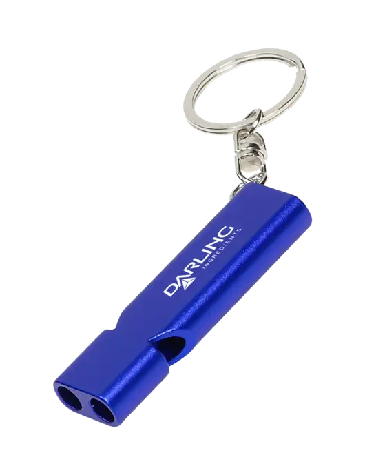 Quick Alert Blue Safety Whistle w/Darling Ingredients Logo
