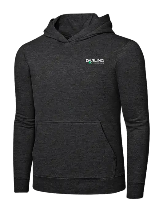 Dark Heather Grey 7.8 oz Ring Spun Hooded Sweatshirt w/Darling Ingredients Logo