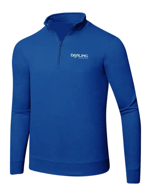 True Royal 8.5 oz Ring Spun 1/4 Zip Pullover Sweatshirt w/Darling Ingredients Logo
