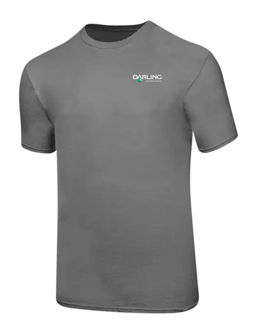 Ring Spun Medium Grey 4.5 oz T-Shirt w/Darling Ingredients Logo