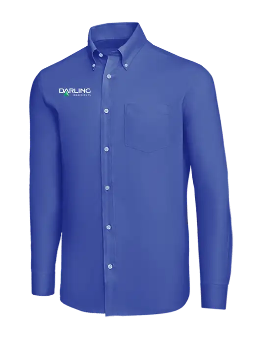 Brooks Brothers Dark Royal Wrinkle-Free Stretch Nailhead Shirt w/Darling Ingredients Logo