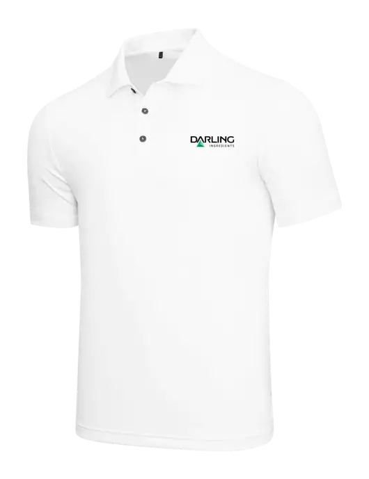 Adidas White  Performance Polo w/Darling Ingredients Logo