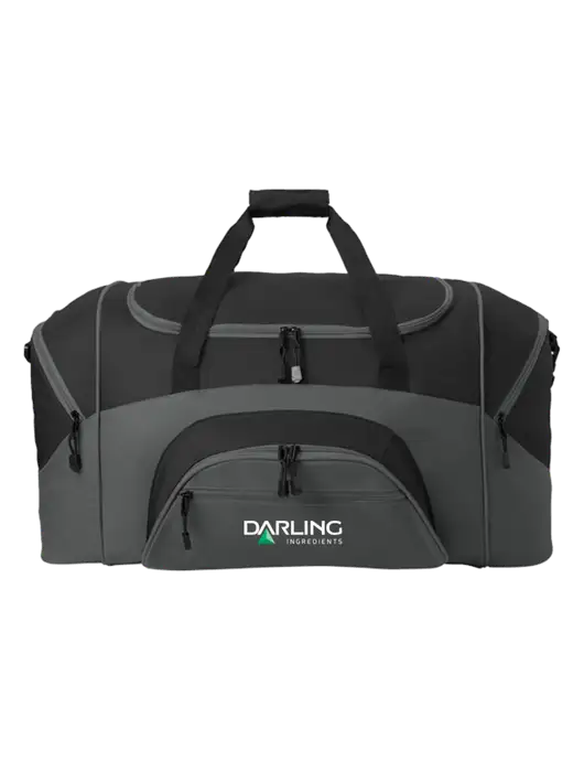 Standard Colorblock Black/Dark Grey Sport Duffel w/Darling Ingredients Logo