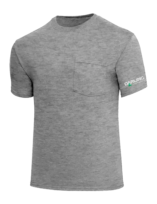 Core Blend Medium Grey Heather Pocket T-Shirt w/Darling Ingredients Logo
