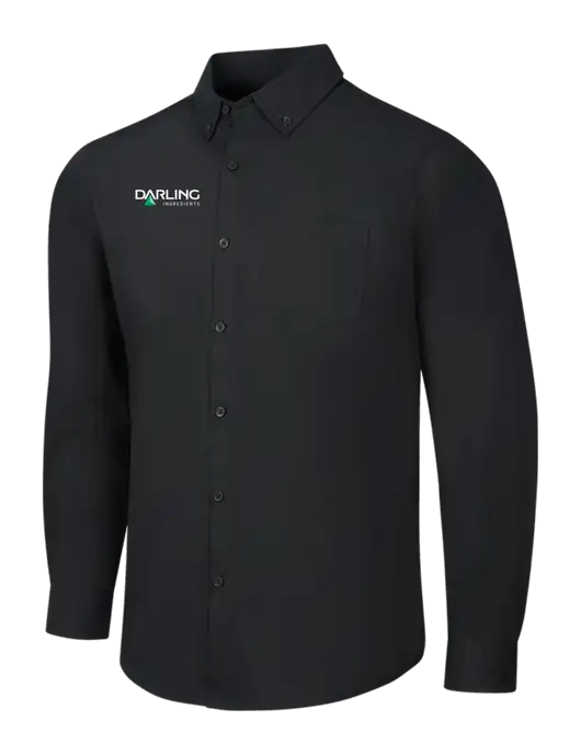 Black Long Sleeve Carefree Poplin Shirt w/Darling Ingredients Logo
