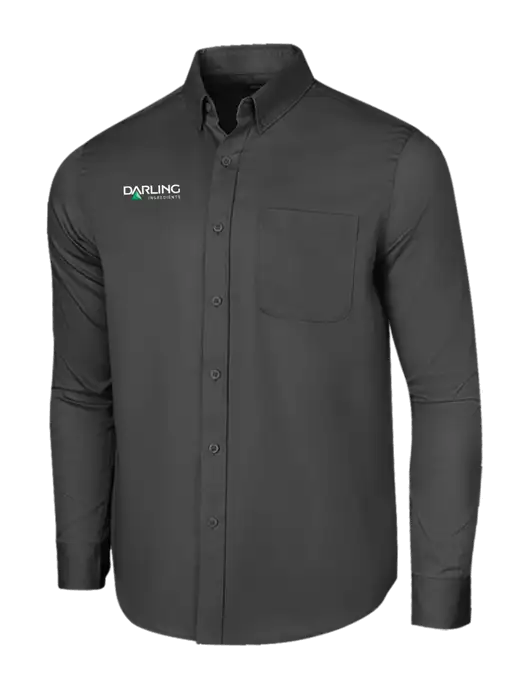 Long Sleeve Dark Grey Superpro React Twill Shirt w/Darling Ingredients Logo