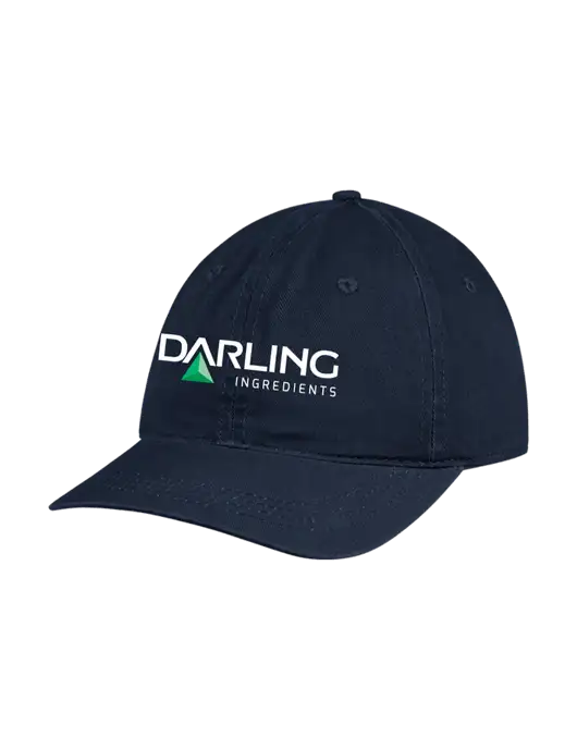 Garment Washed Unstructured Twill Navy Cap w/Darling Ingredients Logo