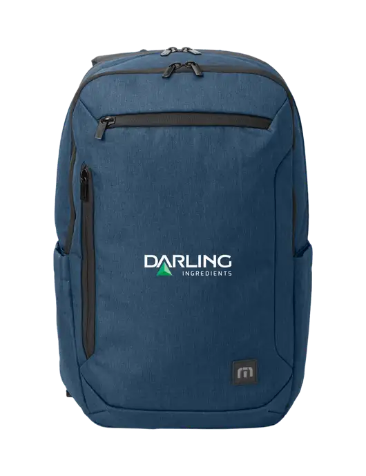 TravisMathew Heather Navy Duration Backpack w/Darling Ingredients Logo