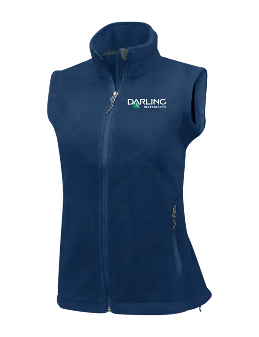 Navy Womens Fleece Vest w/Darling Ingredients Logo
