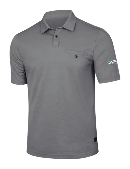 TravisMathew Medium Grey Heather Sunsetters Pocket Polo w/Darling Ingredients Logo