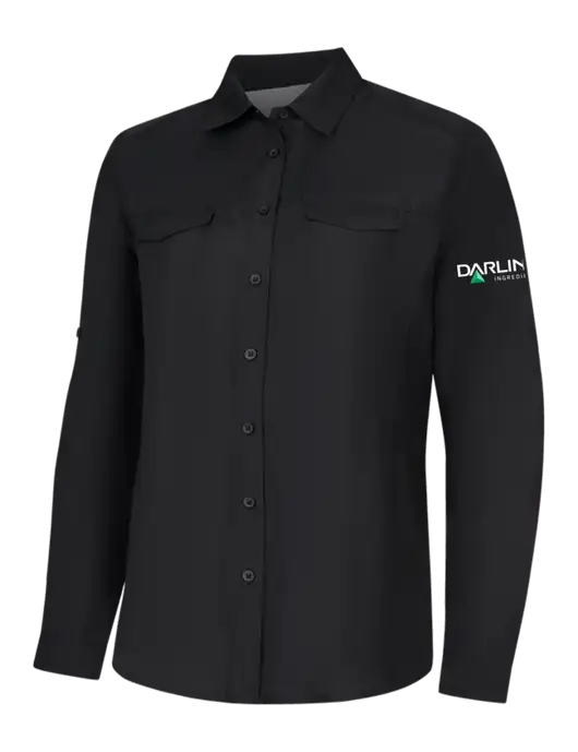 Womens Black Long Sleeve UV Daybreak Shirt w/Darling Ingredients Logo