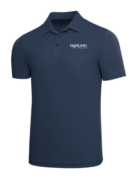 TravisMathew Navy Solid Oceanside Polo w/Darling Ingredients Logo