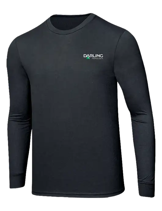 Simply Soft Long Sleeve Black Frost 4.5 oz, Poly/Combed Ring Spun Cotton T-Shirt w/Darling Ingredients Logo