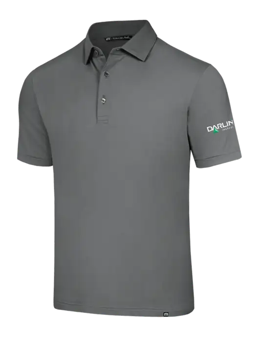 TravisMathew Grey Glenview Solid Polo w/Darling Ingredients Logo