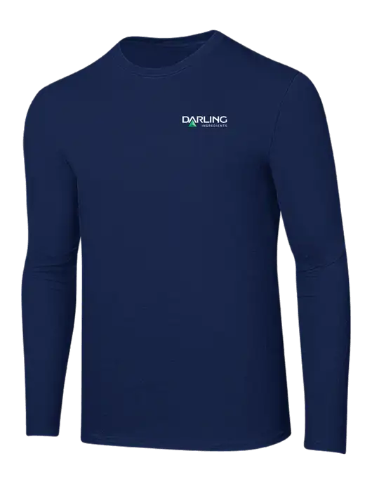 Ring Spun Navy 4.5 oz Long Sleeve T-Shirt w/Darling Ingredients Logo