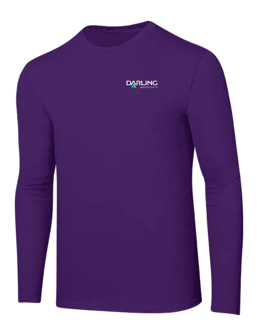 Ring Spun Purple 4.5 oz Long Sleeve T-Shirt w/Darling Ingredients Logo