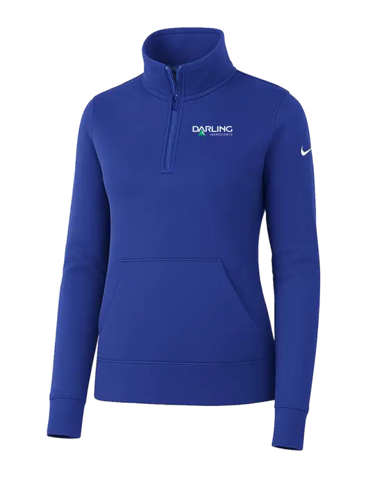 Nike Womens Royal Club Fleece Sleeve Swoosh 1/2-Zip w/Darling Ingredients Logo