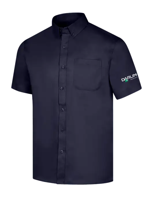 Short Sleeve Navy Superpro React Twill Shirt w/Darling Ingredients Logo