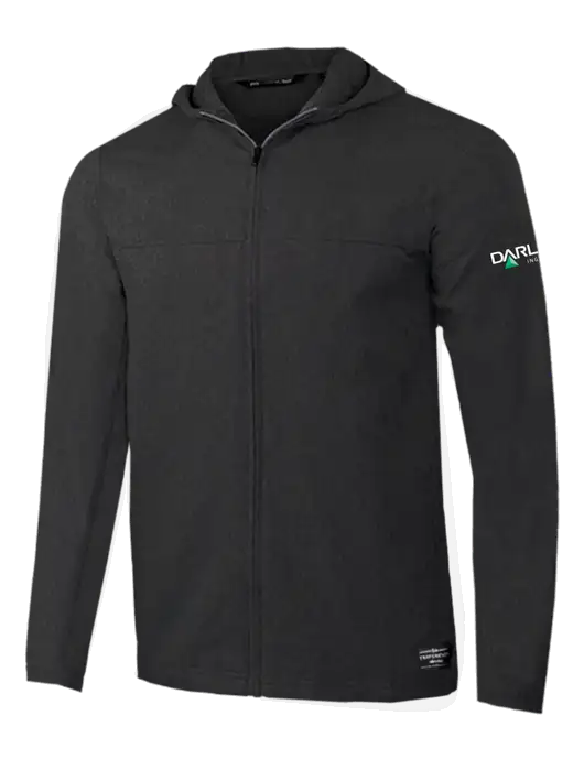 TravisMathew Dark Heather Grey Balboa Hooded Full-Zip Jacket w/Darling Ingredients Logo