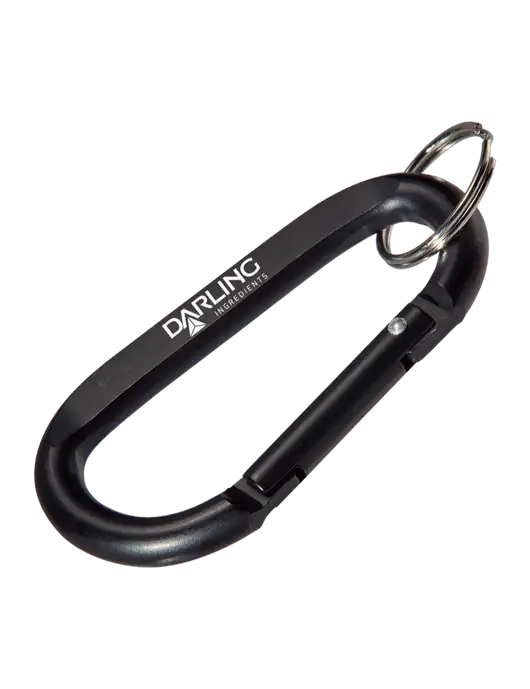Black Carabiner & Key Ring w/Darling Ingredients Logo